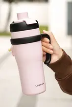 高級感ある大容量保温マグカップ【陶器コーティング・ストロー付き・女性向け】