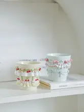 かわいい立体カップケーキデザインの陶器コーヒーカップ【家庭用・プレゼントに最適】
