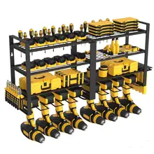 壁掛け工具ラック【電動工具収納用・ドリルホルダー対応】