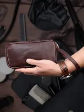 手作り植鞣し牛革 メンズ長財布【ファスナー付き・カジュアル・スマホ収納】