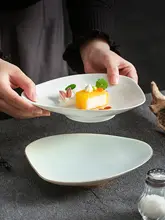 シンプルな陶器製デザートプレート【西洋料理用・ホテルスタイル】