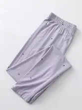 小さなハートデザインのモダール長袖トップス＆パンツ【春秋冬用・高弾力・快適なルームウェア】（セットアップ対応）