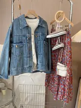 洗い加工デニムジャケット【アメリカンヴィンテージ・ルーズフィット・春用】