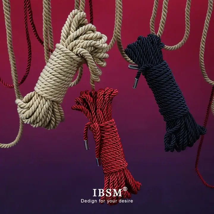 日式ロープアート用カラフル麻ひも【結び方レシピ付き・自縛用】