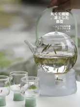 耐高温ガラス煮茶ポット【家庭用・提梁デザイン・おしゃれなティーウェア】
