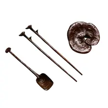 銅製 炭鋏・炭へら・炭カバー【アンティーク調・茶道用炭炉工具】