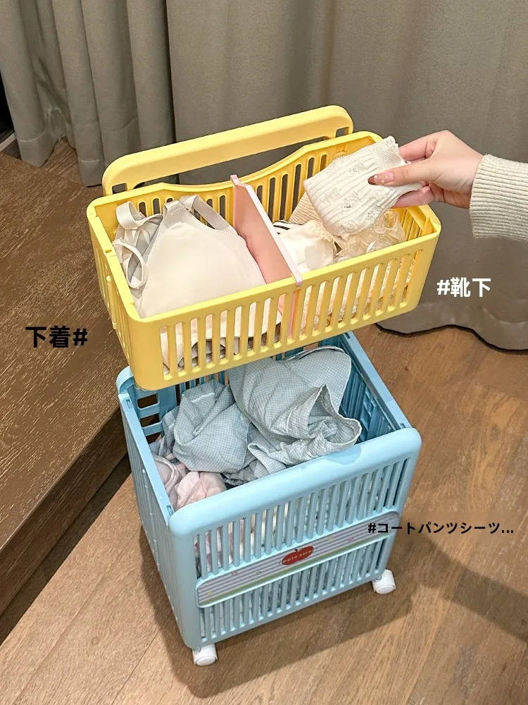 狭い部屋でも洗濯物がスッキリ！二段式収納バスケットは本当に必要なのか？