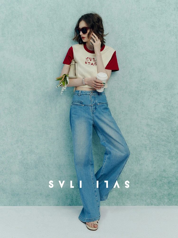 人気のデニムオーバーサイズストレートパンツはSVLIのデコンストラクションデザインがおすすめ