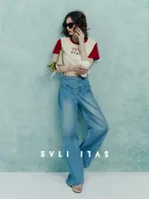 デニムオーバーサイズストレートパンツ【デコンストラクションデザイン・トルコ製】