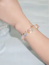 カラフルクリスタルビーズブレスレット【甘美で爽やかなデザイン】