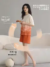 カップル向け 夏用コットン短袖ショートパンツパジャマ【メンズルームウェア・極上の柔らかさ・大きいサイズ】（セットアップ対応）