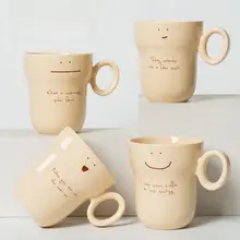 シンプルな陶器製コーヒーマグカップ【家庭用・牛乳ラテアート対応・北欧風】