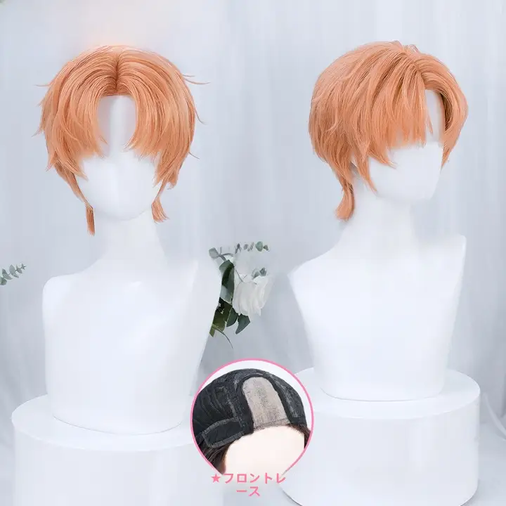 夏鸣星コスプレウィッグ【レース前髪・ショートヘア】