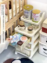 便利な多段ベビーストレージカート【移動式・お菓子収納・寝室用】