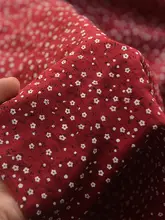 四色小花柄の竹節織りシフォン生地【ロリータ服・ドレス・ブラウス・子供用衣類に最適】