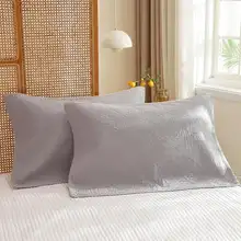 コットンガーゼ枕カバー【柔らかく通気性あり・シンプルな無地チェック】