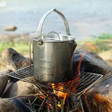 アウトドア用 ステンレス製 やかん 1.2L【登山・キャンプ・コーヒー用・携帯可能・ティーポット・ピクニック用】