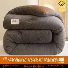 冬用厚手ミルクフランネル掛け布団【保温・両面使用可・珊瑚フランネル・四点セット対応】