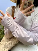 可愛らしい花柄UVカットアイススリーブ【夏用・薄手・通気性・ラフフィット】