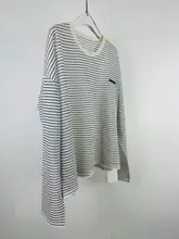 CHIC リネンライセール軽量ストライプ長袖Tシャツ【快適透湿・ラグランスリーブ・レディース】