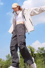 Camel 防水加工のレディースカジュアルワークパンツ【春用・ストレート・アウトドア・ハイキング対応】