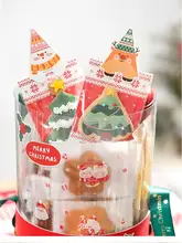 クリスマスお菓子袋【雪の結晶デザイン・クッキー用・マドレーヌ袋】