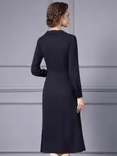 おしゃれな秋用長袖ワンピース【上品なフィット感・スリムシルエット】