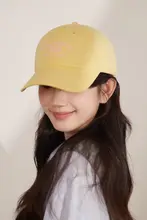 レモンイエローのソフトトップ野球帽【春夏用・コットン・日よけ・ベレー帽風】