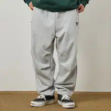 ストリートスタイル コーデュロイプリントジップポケット付き加絨パンツ