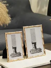 フレイムホーム アメリカンスタイル金属フォトフレーム【デザイン卓上飾り・創意的】