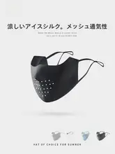 夏用 透湿メッシュ 紫外線防止フェイスマスク【黒・女性用】