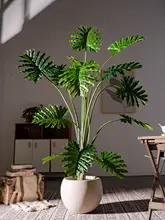 リアルな観葉植物の鉢植え ゲンペイチク 装飾品 屋内植物 景観