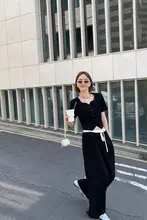 カジュアル蝶結びデザインの小香風ショートジャケット【バイカラー・フリルスカート・ストレートパンツ・セットアップ対応】