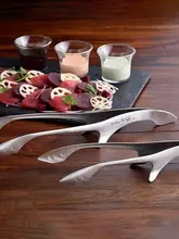 304ステンレス鋼製食器用トング【アウトドア・焼肉・耐熱仕様】