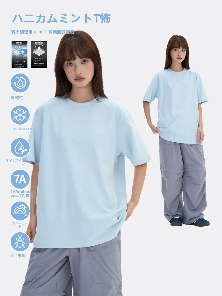 夏用クール感を演出！男女兼用 薄手速乾ハニカムTシャツ【抗菌・短袖】