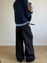 スラックス ダブルタック ドレープ ストレート ルーズ アメリカン風 ストリート きれいめ 着回し 「A PUEE 」