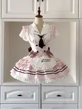 可愛らしい学院風レイヤードブラウス【フリルデザイン・ピンク・ロリータスタイル】