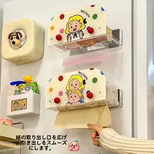 マグネット式ペーパータオルケース【キッチンや冷蔵庫用・湿巾収納】【保鮮膜やティッシュホルダー】