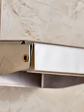 穴あけ不要の壁掛け用ステンレススチール灰皿【トイレ用・小型・フタ付き】
