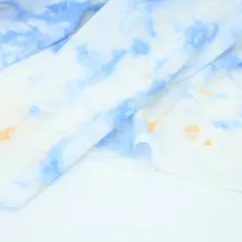 晩春の染め分け生地【天蓝と白色オレンジ・ドレス用】
（セットアップ対応）