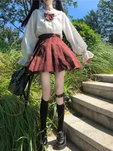 ロリータ風 ドールカラー長袖ブラウス【白・春秋用】（セットアップ対応）