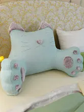 猫デザインのソファ用クッション【高級感あるソフトパッド・取り外し可能・窓際・シックなインテリア】