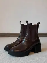 秋冬向け チェルシーブーツ【英倫風・太ヒール・厚底・ハイヒール】
