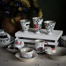 持つカップ コーヒーカップ 家庭用食器 陶器 手描きデザイン感