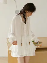 極薄ドレープフリル襟長袖ブラウス＆ショートパンツ（セットアップ対応）