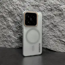 高級感あるマットなチタングレーのMagsafe対応スマートフォンケース【適用機種：小米15・小米14pro・小米13・紅米K80・小米15Pro・アクリル製・半透明】

