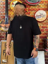 半袖Tシャツ 男性 夏用 コットン パフォーマンス ワイド ブラックホワイト シンプル