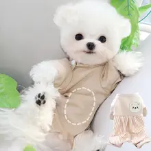小型犬 秋冬用 四足服 ペット お腹保護