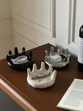 フランス風レトロ陶器トレイ【インテリア装飾・香水やジュエリーのディスプレイ用】