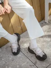 厚底ラウンドトゥマジックテープ付き透湿マリジェンシューズ【春秋用・女性用・軽やかなデザイン】